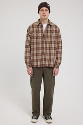 Royale Quilted Shacket Major Brown